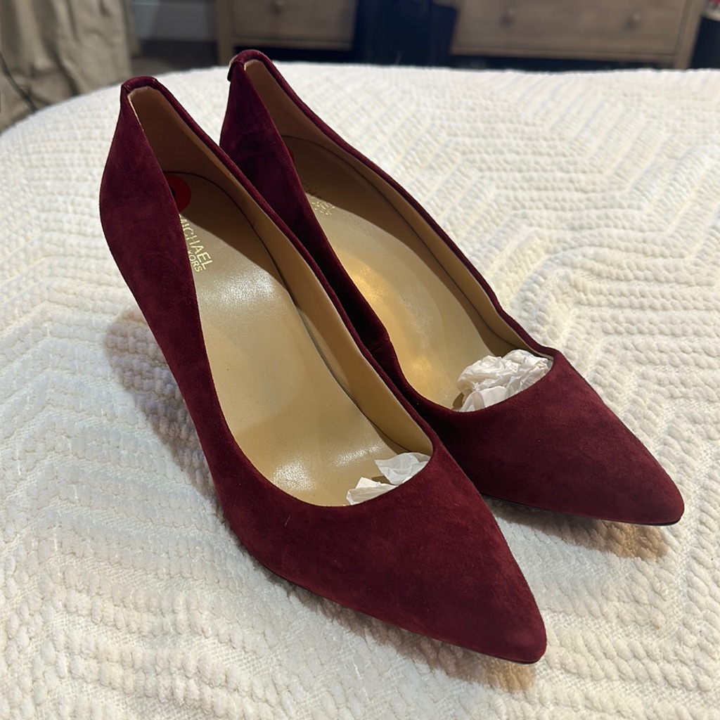 Michael Kors Plum Color Suede High Heeled Shoes Size 10m
